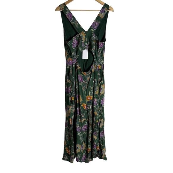 Equipment Everett Eden Green Floral Print Sleeveless Scoop Maxi Dress Size 10 - Picture 12 of 15
